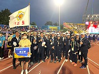 110年全國中等學校運動會(全中運)17日晚間開幕典禮,馬祖代表隊參加角力、木球。(圖:教育處)