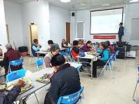 節電小幫手們抵達東莒,進行了一整天的節電宣導。(圖/文:蔡夢玲)