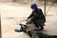 　官兵透過射擊訓練，強化個人射擊成績，精進本職學能。（圖／文：劉興達）