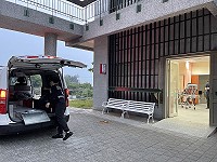 北竿9日下午又傳機車自摔意外,所幸只是輕傷,傷者送醫包紮後返回民宿。(圖/文:陳鵬雄)