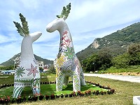 北竿衛生所與綜合社福館聯合公共藝術作品-孺慕之情亮相。(圖/文:陳鵬雄)