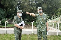副指揮官視導營區防疫整備。(圖/文:許智堯)