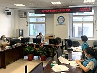 　連江縣疫情指揮中心12日下午在衛福局召開第65次防疫會議。（圖：馮紹夫、衛福局）