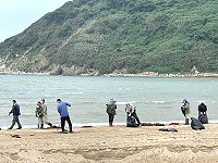 　不畏強風　向海致敬。（圖與文：陳鵬雄）
