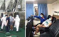 東引鄉親意外受傷,馬祖海巡島際緊急救援,協助將傷患後送至縣立醫院檢查治療。(圖:馬祖海巡隊)