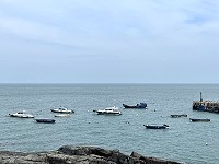 　船頭向南，目標一致。（圖／文：陳鵬雄）