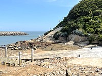 　塘岐馬鼻灣簡易漁船上架場主體完工，曳船道可供19噸級船隻上架維修之用。（圖／文：陳鵬雄）