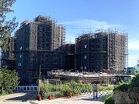 　南竿鄉仁愛段147示範住宅、社會住宅新建統包工程進度44.51%。（圖／文：馮紹夫）
