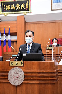 　連江縣議會第7屆第5次定期大會昨正式開議，由縣長劉增應進行施政報告暨說明。（圖／文：曹重偉）