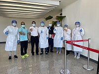 　停航50日之久，北竿機場復航首班機落地，入境快篩機制啟動。（圖／文：陳鵬雄）