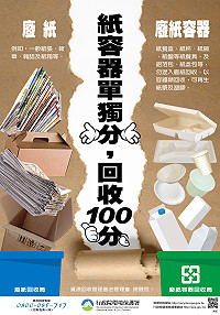 5月中旬實施三級警戒後,外食人口增加趨勢,紙類一次性餐具量也大幅提升,環資局呼籲清、分、疊不麻煩,環保防疫一起來。(圖:連江縣環資局)