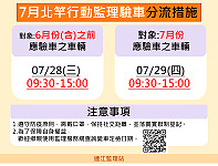 監理站7月行動監理服務 莒光26日、27日、北竿28日、29日