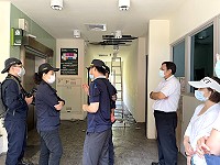 　消防局協調消防署火調科協助北竿綜合社福館火災起火原因。（圖／文：陳鵬雄）