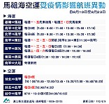 疫情/馬祖海空運航班異動 10日-23日