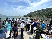 　加速北竿87水災復建工作，立委陳雪生邀中央相關部會與地方各界現勘。（圖／文：陳鵬雄）