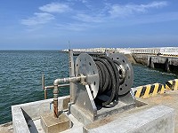 　白沙加油站完成加油機白鐵底座換新，即起恢復正常作業。（圖／文：陳鵬雄）