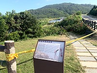 　馬祖地質公園入口處道路坍方封閉，縣府產發處爭取中央經費修復。（圖／文：馮紹夫）