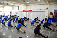　揮別疫情陰霾，瑜珈運動委員會配合連江縣體育季計畫，28日、29日推出體適能有氧進階班南竿場，促進身心靈健康。（圖／文：曹重偉）
