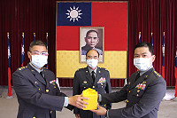 馬防部指揮官廖少將主持莒光守備大隊大隊長交接布達典禮。(圖/文:陳冠雯)