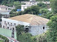 　文化處橋仔五間排歷史建築修復工程完成木料封頂，未來將繼續扮演歷史傳承重任。（圖／文：陳鵬雄）