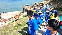 連江縣環資局110年度暑期環境教育營隊第2梯,學員從小體驗自然生態,培養環境教育。(圖:110年度暑期環境教育營隊)