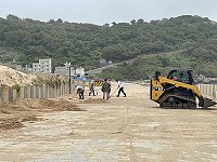 　颱風遠離，北竿鄉展開災後全境環境道路清理工作。（圖／文：陳鵬雄）