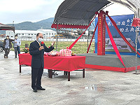 廖指揮官為開工典禮致上祝福。(圖/文:莊媛婷)
