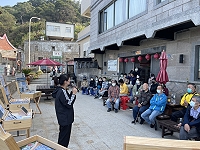 　成大歷史系島嶼生業與飲食調查田野探究成果發表會31日上午在橋仔村舉行。（圖／文：陳鵬雄）