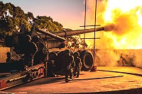 155加農砲重砲射擊,響徹馬祖雲霄。(圖/文:莊媛婷)