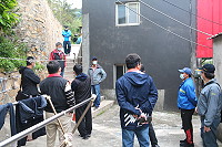 　南竿鄉代會16日於清水村進行鄉政考察，討論步道階梯改成緩坡步道事宜。（圖／文：吳嘉榮）