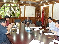 　兩馬小三通事務性議題，省台辦主任張廣敏與府會首長做最後的解決確認。（圖：本報大陸傳真）