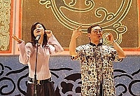 　台北曲藝團演出「大補貼相聲及數來寶」，詼諧逗趣的演出方式，獲得台下聽眾滿堂喝采。（圖／文：張登傑）