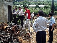 　東引鄉民代表會定期大會進行鄉政考察，瞭解燕秀水站能不能幫助游泳池繼續維持正常開放。（圖／文：陳其敏）