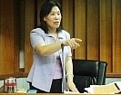 議員李金梅進行質詢。(圖/文:曹重偉)