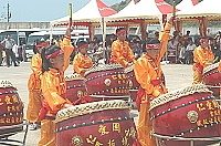   仁愛國小大鼓陣表演。（圖／文：張登傑）