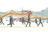   舞龍表演。（圖／文：張登傑）