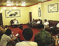 　曹原彰立委召開北竿軍事據點釋出協調會。（圖／文：陳鵬雄）