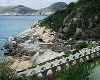 　午沙水庫周邊景觀及步道工程即將發包，未來會與北海坑道相結合。（圖／文：陳鵬雄）
