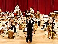     台北縣政府文化局國樂團昨日晚間舉行「移琴別戀－連江樂未眠」演出，民眾聽得如痴如醉。（圖／文：張登傑）