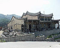　北竿鄉民眾公墓第三期工程殯葬廳主體完成。（圖／文：陳鵬雄）