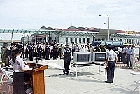 萬安廿七號演習第二次預演,各參與演習單位積極動員,演習前由現場指揮官警察局長許呈傑進行校閱。(圖/文:曹重偉)