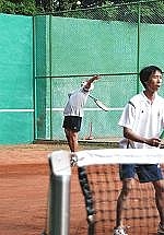 　南竿鄉以全勝戰績，提前登上網球冠軍王座。（圖／文：張登傑）