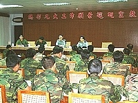     副總司令賈中將於日前蒞馬主持九大工作願景巡迴宣教，會中期許幹部能以身教重於言教的觀念，厚植防區堅實戰力。【圖／文：蘇晉正】