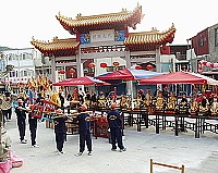 塘岐蕭王府廟舉行神像入新廟安座大典。(圖/文:陳鵬雄)