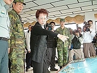   呂副總統前往雲台山觀測所瞭解戰備整備工作。（圖／文：蘇晉正）