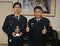 　連江縣警察局獲得號稱是「交通界的金馬獎」的「金安獎」。（圖／文：張登傑）