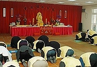 　馬祖分會昨日上午舉行南竿歲末關懷祈福法會，場面莊嚴隆重。（圖／文：張登傑）