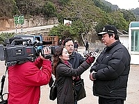 　對岸多家媒體都派出記者隨團採訪「兩馬同春鬧元宵」活動，完整回報讓兩馬鄉親都能看到這值得紀念的一刻。（圖／文：曹重偉）