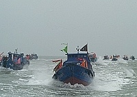 北海艦隊出動十五艘旗艦。（圖／文﹕張登傑攝）