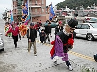 　馬祖境天后宮舉行清道儀式，為今晚盛大的元宵繞境熱身。（圖／文：曹重偉）